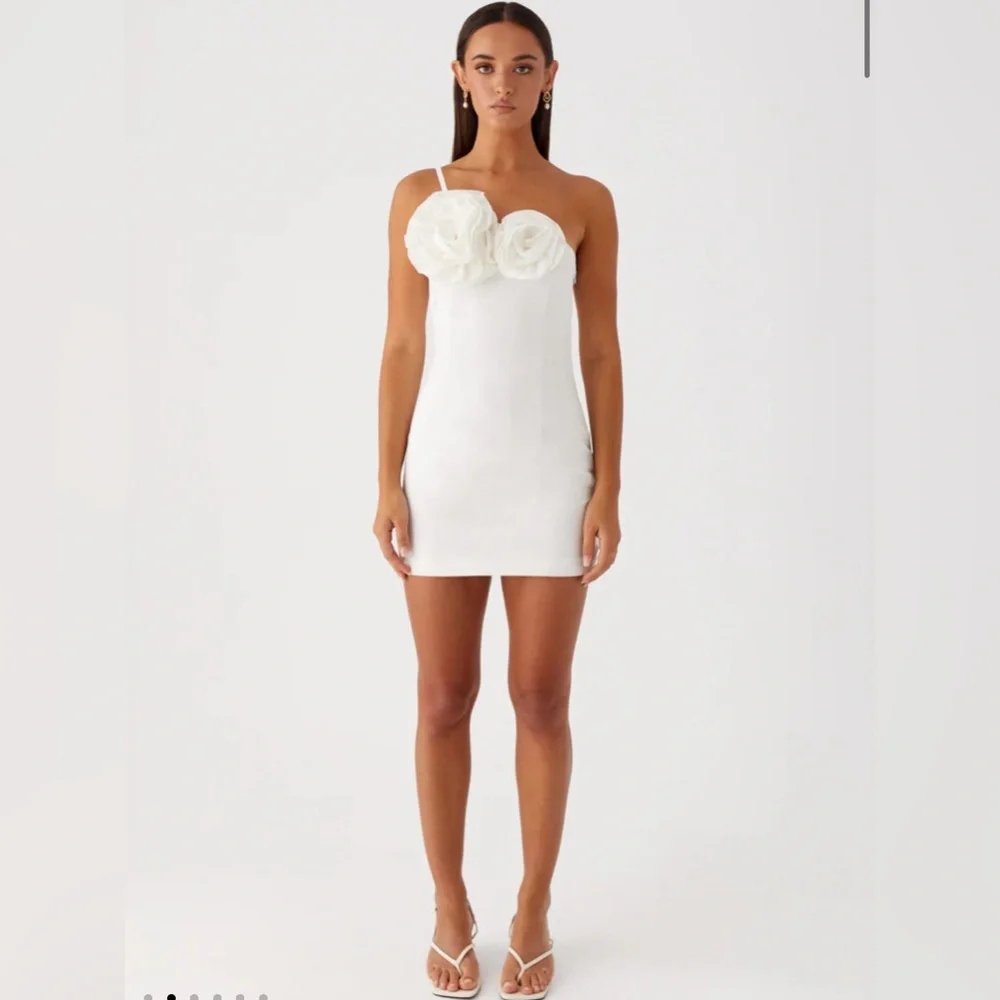 Peppermayo White elijah Mini Dress floral appliqué cotton sz 8 nwt - Picture 1 of 12